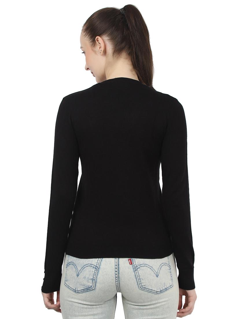 crew neck solid pullover - 17428198 - Zoom Image - 3