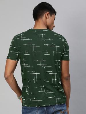 olive green printed t-shirt - 17428225 - Standard Image - 3