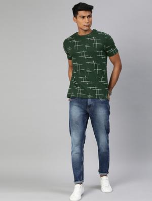 olive green printed t-shirt - 17428225 - Standard Image - 4