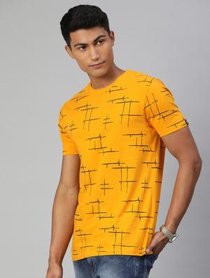 mustard printed t-shirt - 17428226 - Standard Image - 2