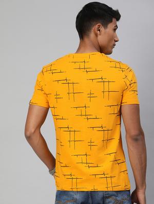 mustard printed t-shirt - 17428226 - Standard Image - 3