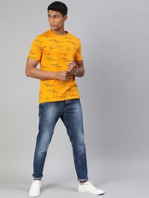 mustard printed t-shirt - 17428226 - Standard Image - 4