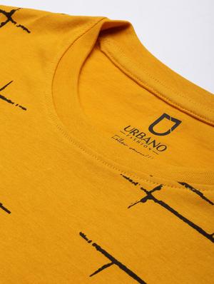 mustard printed t-shirt - 17428226 - Standard Image - 5