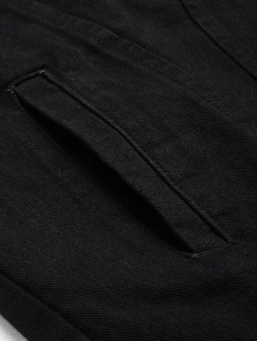 black solid denim jacket - 17428232 - Zoom Image - 5