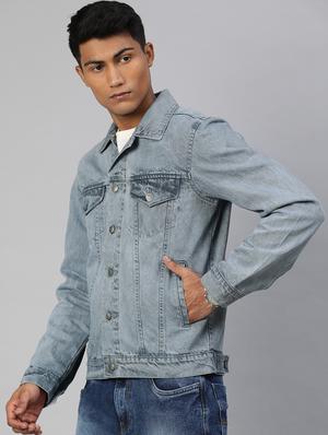 grey washed denim jacket - 17428233 - Standard Image - 2