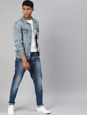 grey washed denim jacket - 17428233 - Standard Image - 4