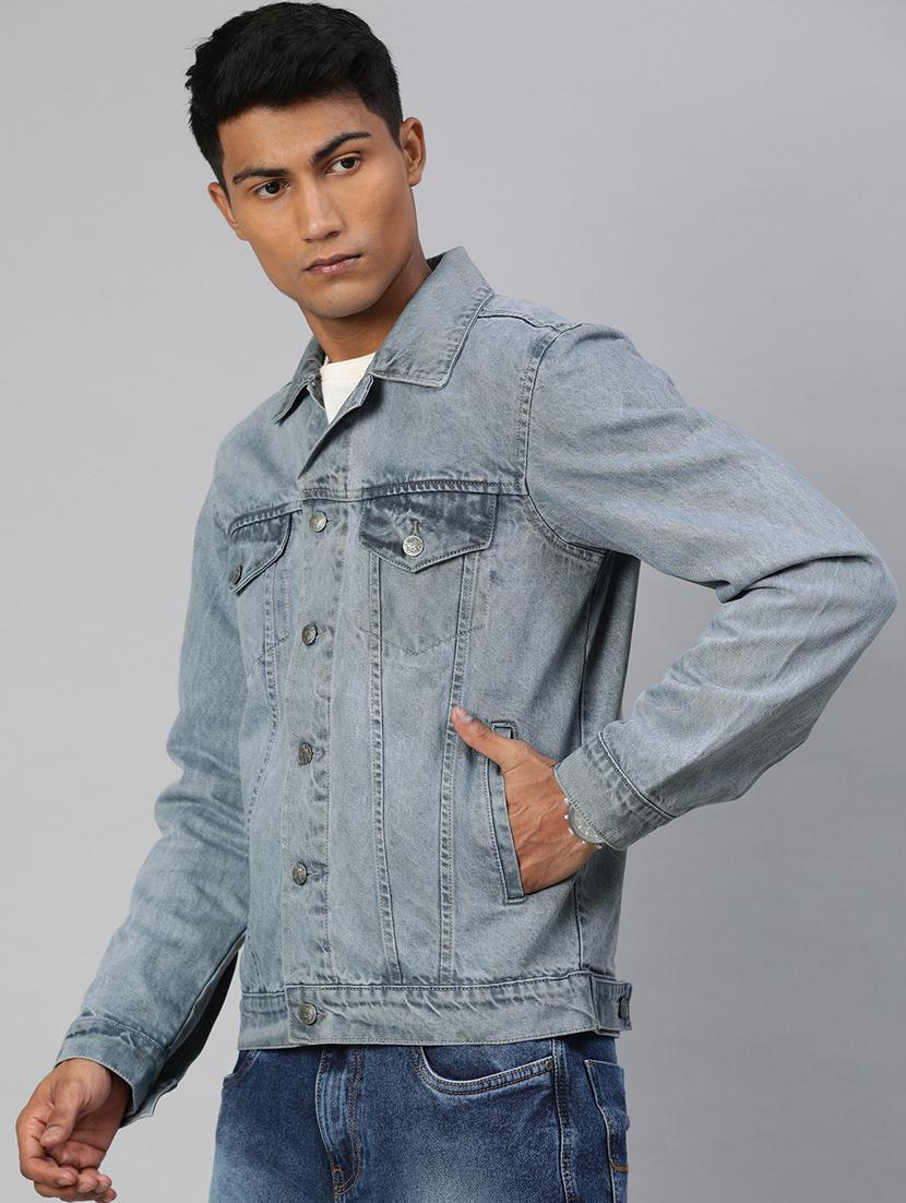 grey washed denim jacket - 17428233 - Zoom Image - 2