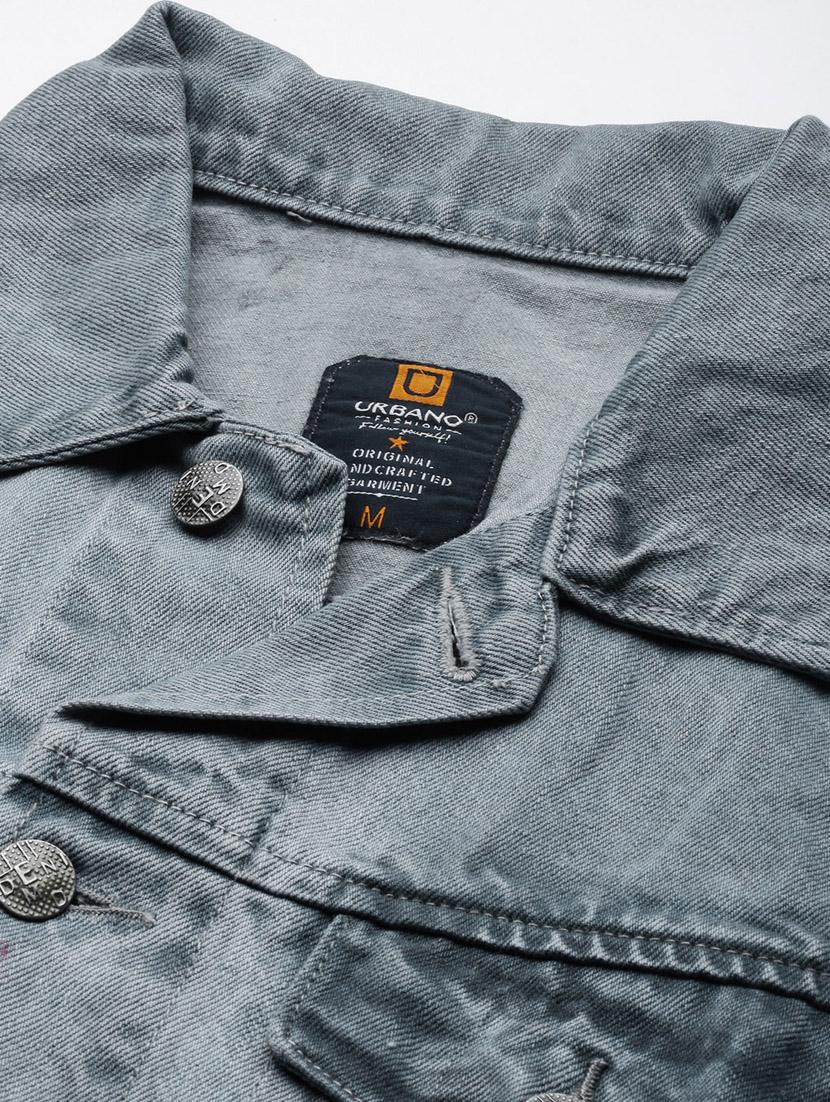 grey washed denim jacket - 17428233 - Zoom Image - 5