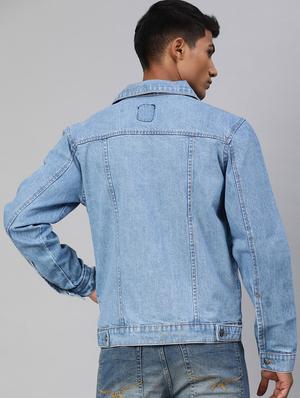 blue washed denim jacket - 17428234 - Standard Image - 3