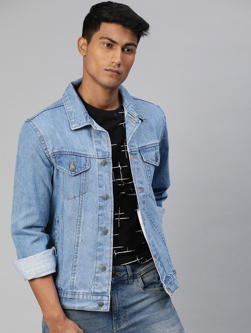 blue washed denim jacket - 17428234 - Zoom Image - 1