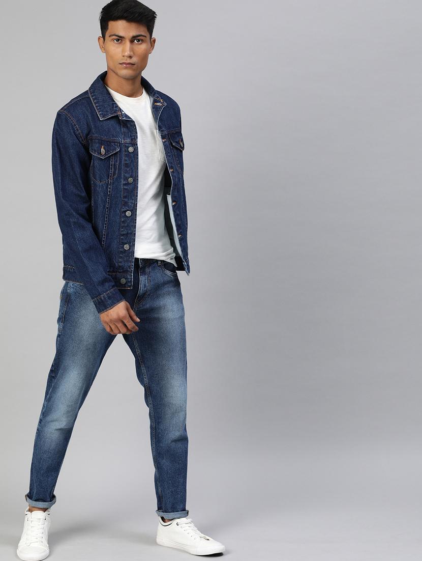 navy blue washed denim jacket - 17428235 - Zoom Image - 4
