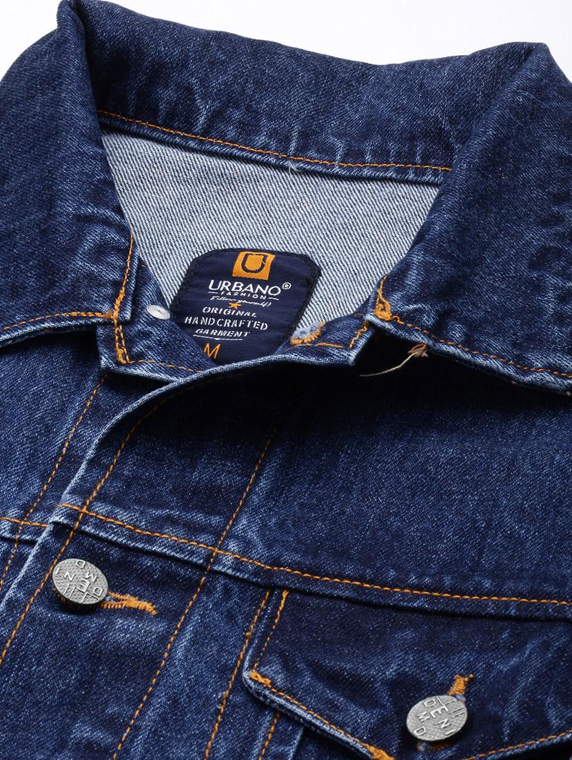 navy blue washed denim jacket - 17428235 - Zoom Image - 5