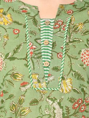 floral print kurta palazzo set with dupatta - 17428307 - Standard Image - 4