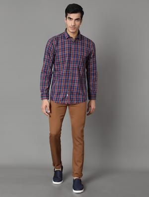 blue checkered casual shirt - 17428466 - Standard Image - 4