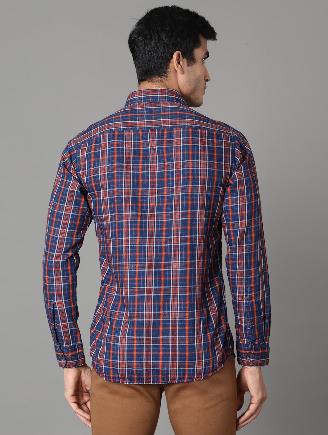 blue checkered casual shirt - 17428466 - Zoom Image - 3