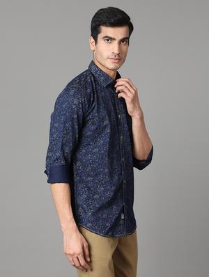 blue floral casual shirt - 17428485 - Standard Image - 2