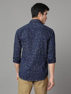blue floral casual shirt - 17428485 - Standard Image - 3