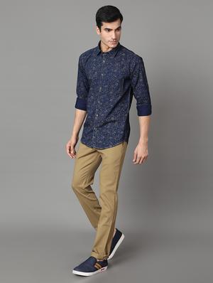 blue floral casual shirt - 17428485 - Standard Image - 4
