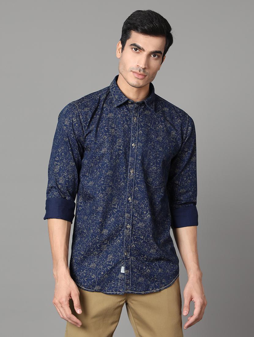 blue floral casual shirt - 17428485 - Zoom Image - 1