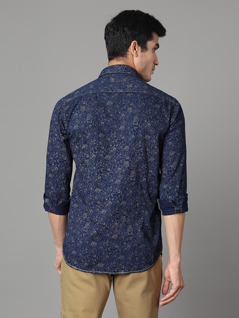 blue floral casual shirt - 17428485 - Zoom Image - 3