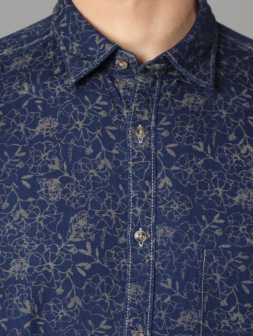 blue floral casual shirt - 17428485 - Zoom Image - 5
