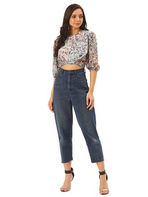 tie back floral top - 17428665 - Standard Image - 5