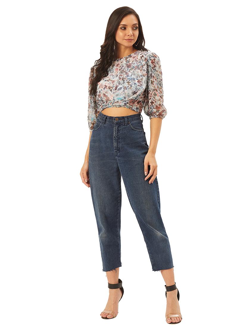 tie back floral top - 17428665 - Zoom Image - 5