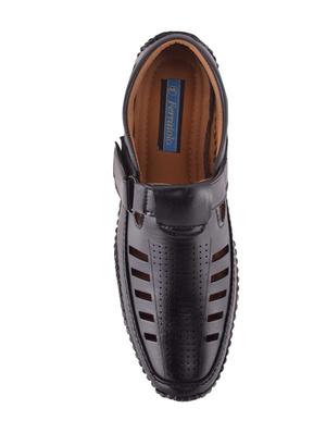 black slip on slippers - 17428738 - Standard Image - 4