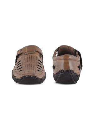 brown slip on slippers - 17428739 - Standard Image - 3