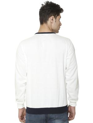 white printed cut & sew sweatshirt - 17428754 - Standard Image - 3