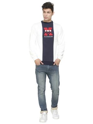 white printed cut & sew sweatshirt - 17428754 - Standard Image - 4