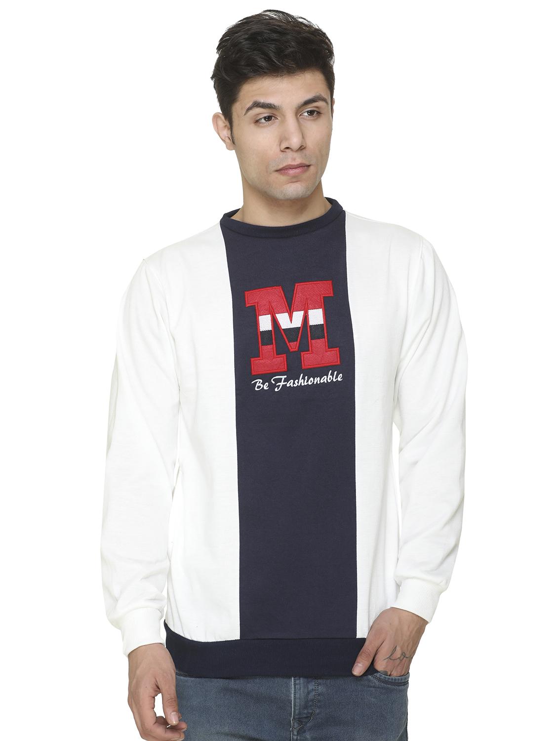 white printed cut & sew sweatshirt - 17428754 - Zoom Image - 1