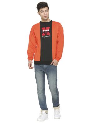 orange printed cut & sew sweatshirt - 17428755 - Standard Image - 4
