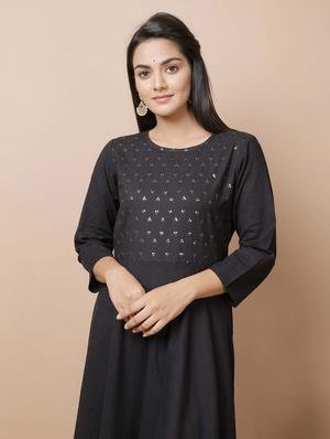 embellished anarkali kurta - 17428816 - Standard Image - 5