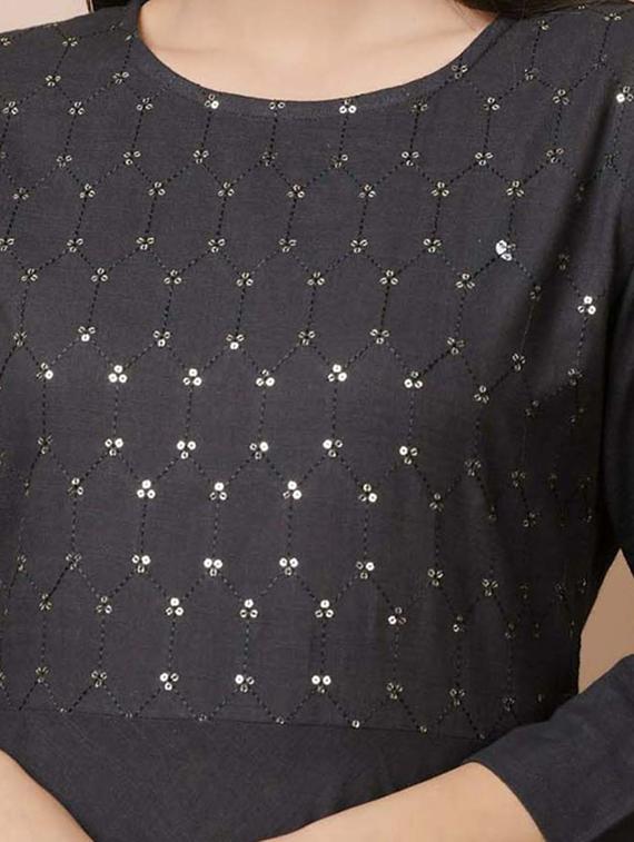 embellished anarkali kurta - 17428816 - Zoom Image - 6