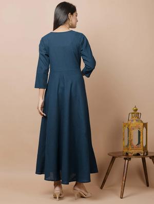 embellished anarkali kurta - 17428818 - Standard Image - 5