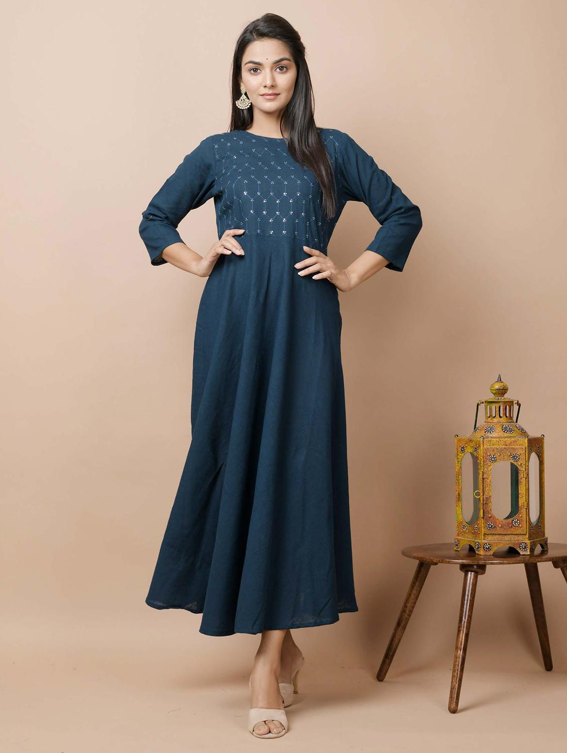 embellished anarkali kurta - 17428818 - Zoom Image - 2