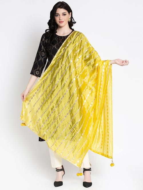 tassel detailed gota work dupatta - 17428833 - Standard Image - 1
