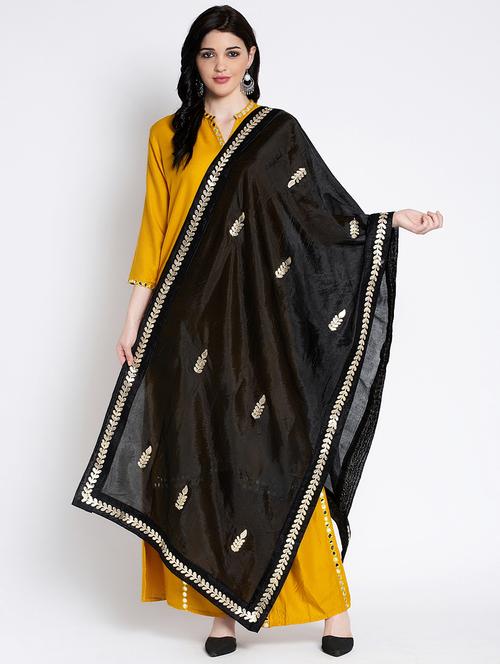 black gota wrork dupatta - 17428855 - Standard Image - 1