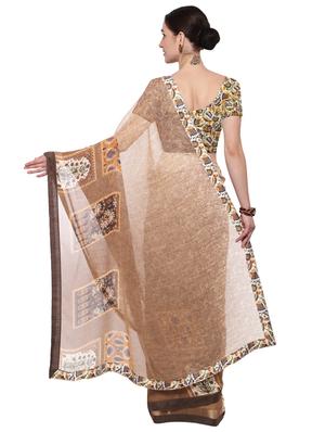floral printed saree with blouse - 17428989 - Standard Image - 2