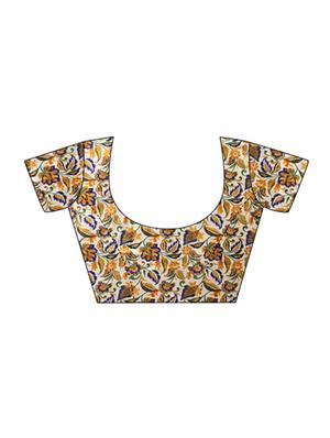 floral printed saree with blouse - 17428989 - Standard Image - 3