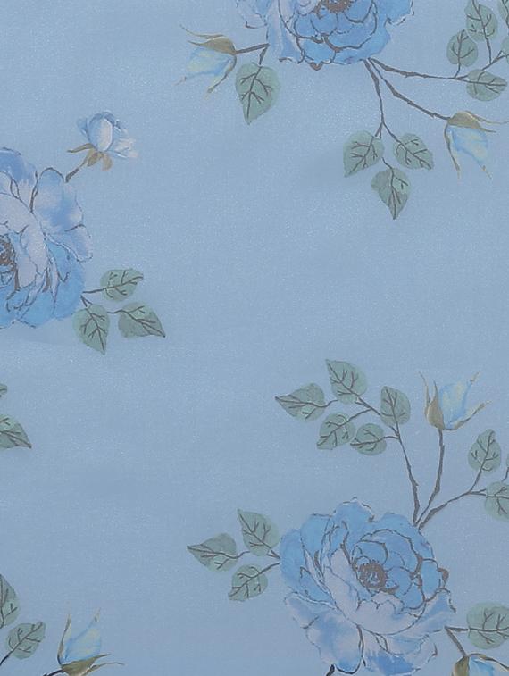 floral printed saree with blouse - 17428999 - Zoom Image - 5