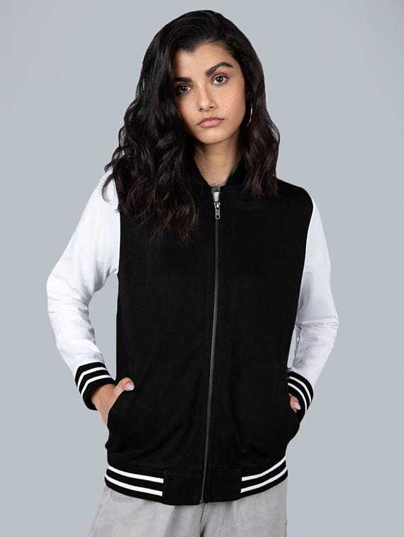 zip up varsity jacket - 17429254 - Zoom Image - 1