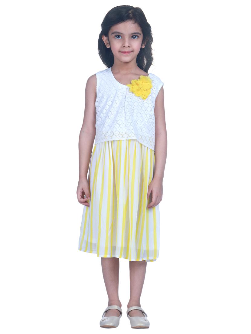 yellow polyester frock - 17429287 - Zoom Image - 1