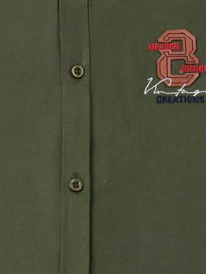 green cotton shirt - 17429383 - Standard Image - 3