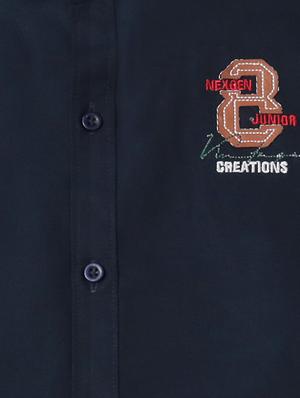 navy blue cotton shirt - 17429388 - Standard Image - 3