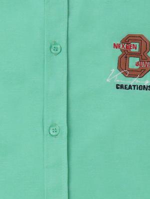 green cotton shirt - 17429392 - Standard Image - 3