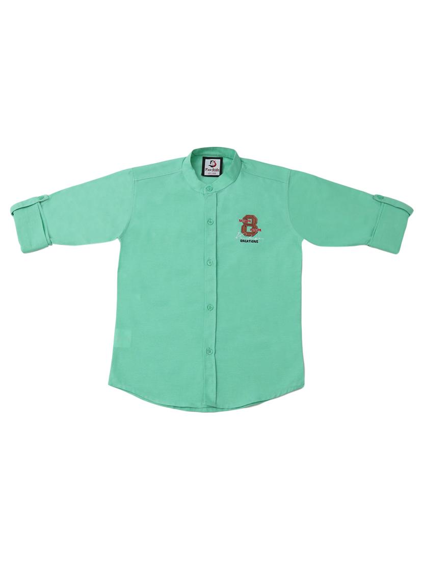 green cotton shirt - 17429392 - Zoom Image - 1