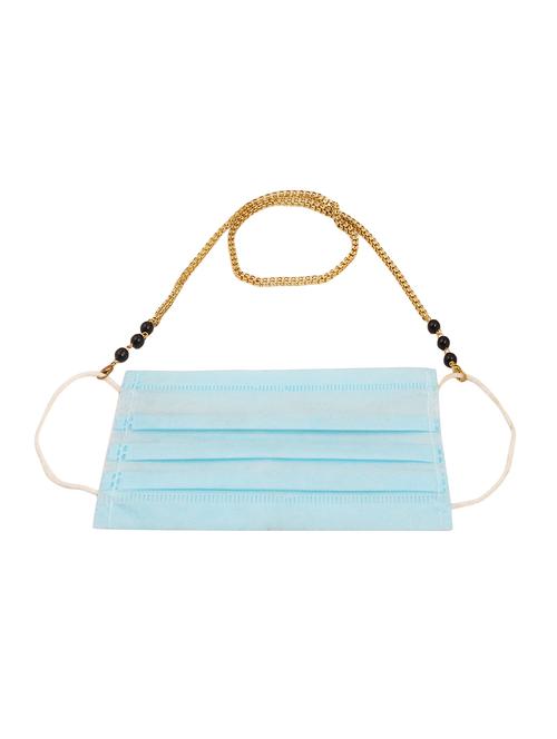 blue non-woven surgical women mask with chain - 17430127 - Standard Image - 1