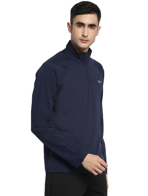 navy blue solid t-shirt - 17430164 - Zoom Image - 2